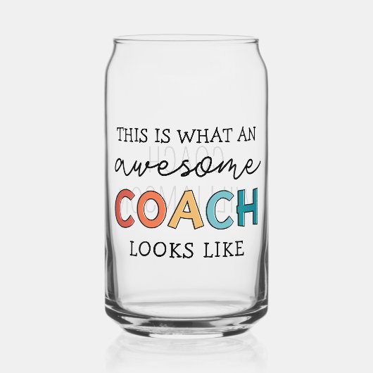 Gepersonaliseerde Coach Grappige Geweldige Coach Blikvorm Glas (Voorkant)
