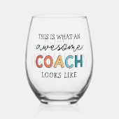 Gepersonaliseerde Coach Grappige Geweldige Coach Wijnglas Zonder Voet (Voorkant)