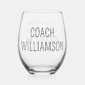 Gepersonaliseerde Coach Grappige Geweldige Coach Wijnglas Zonder Voet (Achterkant)