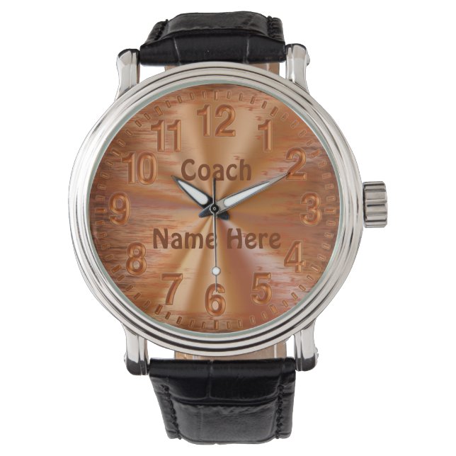 Gepersonaliseerde Coach Horloges met COACH en NAAM (Voorkant)