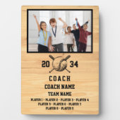 Gepersonaliseerde coach met foto & namen van spele fotoplaat (voorkant)