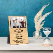 Gepersonaliseerde coach met foto & namen van spele fotoplaat (Zijkant)