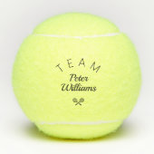 Gepersonaliseerde coach naam elegant tennisballen (Voorkant)
