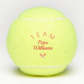 Gepersonaliseerde coach naam elegante tennisballen (Voorkant)