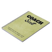 Gepersonaliseerde Coach naam spelers Notitieboek (Linkerzijde)