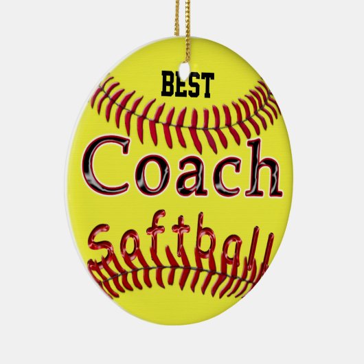 Gepersonaliseerde Coach Ornament Softball Coach Gi (Rechts)