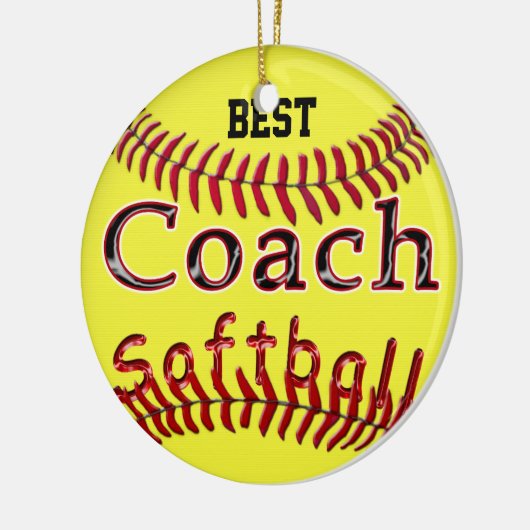 Gepersonaliseerde Coach Ornament Softball Coach Gi (Links)