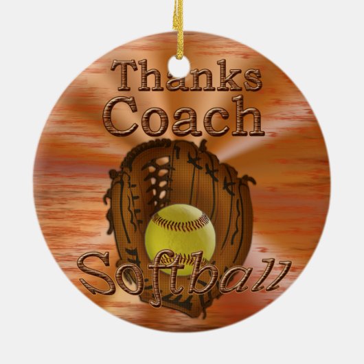 Gepersonaliseerde Coach Ornament Softball Coach Gi (Achterkant)