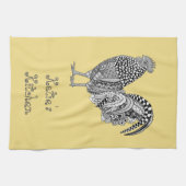 Gepersonaliseerde Cock-a-doedle Rooster Kitchen To Theedoek (Horizontaal)