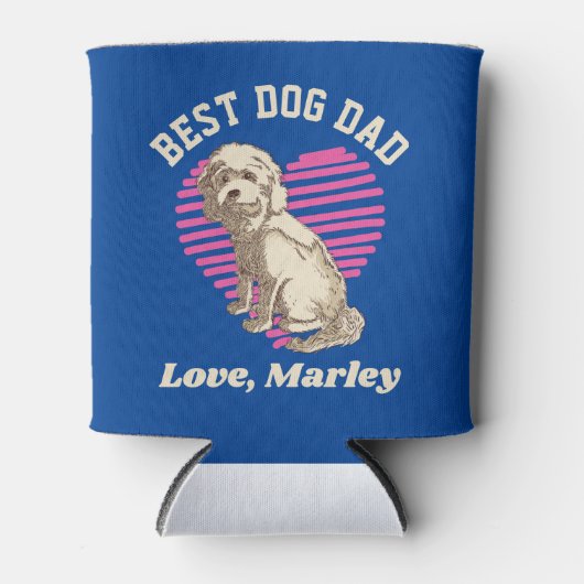 Gepersonaliseerde Cockapoo Best Dog Dad Custom Nam Blikjeskoeler (Voorkant)