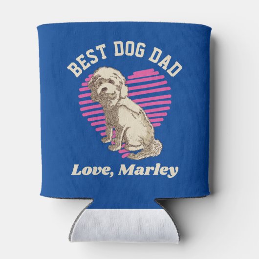 Gepersonaliseerde Cockapoo Best Dog Dad Custom Nam Blikjeskoeler (Achterkant)