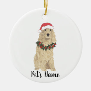 Gepersonaliseerde Cocker Spaniel (Blonde Tan Golde Keramisch Ornament