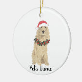 Gepersonaliseerde Cocker Spaniel (Blonde Tan Golde Keramisch Ornament (Links)