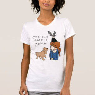 Gepersonaliseerde Cocker Spaniel Mama T-Shirt