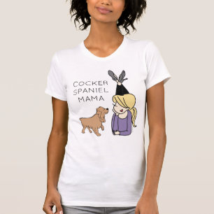 Gepersonaliseerde Cocker Spaniel Mama T-Shirt