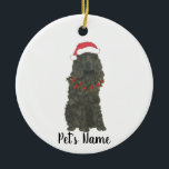 Gepersonaliseerde Cocker Spaniel (zwart) Keramisch Ornament<br><div class="desc">Maak de mooie lijst dit jaar met een versiering van je favoriete kleine elf!</div>