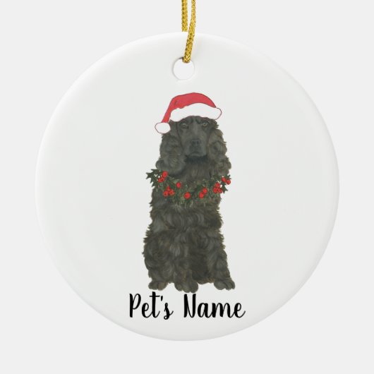 Gepersonaliseerde Cocker Spaniel (zwart) Keramisch Ornament (Voorkant)