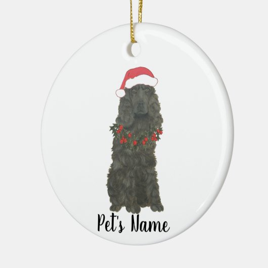 Gepersonaliseerde Cocker Spaniel (zwart) Keramisch Ornament (Links)