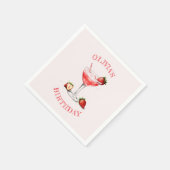 Gepersonaliseerde Cocktail Verjaardagsfeestje Papi Servet (Hoek)