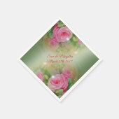 Gepersonaliseerde cocktailluiers  rozen servetten (Hoek)