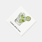 Gepersonaliseerde cocktailservetten servet (Hoek)