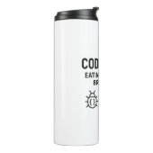Gepersonaliseerde Coder Thermische Tumbler – Eten  Thermosbeker (Gedraaid links)