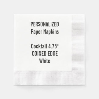 Gepersonaliseerde Coined Edge Cocktail Papieren se Servetten