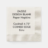 Gepersonaliseerde Coined Edge Cocktail Papieren se Servetten (Voorkant)