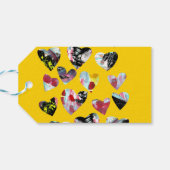 Gepersonaliseerde collage harten cadeaulabel (Achterkant Horizontaal)