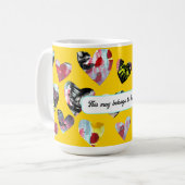 Gepersonaliseerde collage harten koffiemok (Voorkant links)