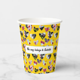 Gepersonaliseerde collage harten papieren bekers
