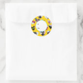 Gepersonaliseerde collage harten ronde sticker (Tas)