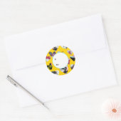 Gepersonaliseerde collage harten ronde sticker (Envelop)