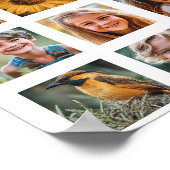 Gepersonaliseerde collage van 12 foto's poster (Hoek)