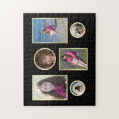 Gepersonaliseerde collage zes foto puzzel legpuzzel (Verticaal)