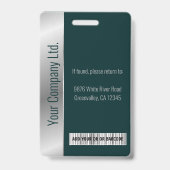 Gepersonaliseerde collectieve werknemer Silver Gre Badge (Back)