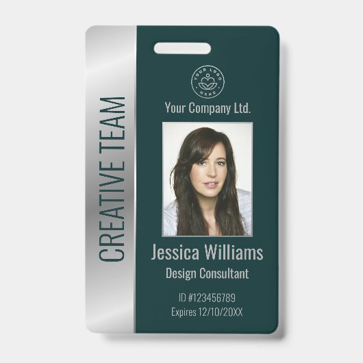 Gepersonaliseerde collectieve werknemer Silver Gre Badge (Front)