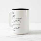 Gepersonaliseerde Collega Gift, Cluster F*ck Fixer Tweekleurige Koffiemok (Voorkant links)