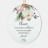 Gepersonaliseerde collega's Kerstmis Floral Orname Keramisch Ornament (Links)
