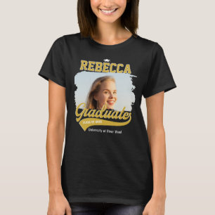 Gepersonaliseerde College Afstuderen Foto Afstuder T-shirt