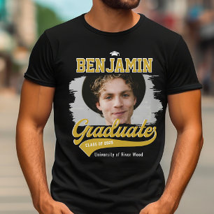 Gepersonaliseerde College Afstuderen Foto Afstuder T-shirt