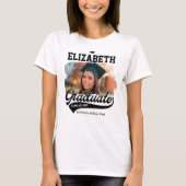 Gepersonaliseerde College Afstuderen Foto Afstuder T-shirt (Voorkant)