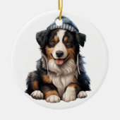 Gepersonaliseerde Collie Dog Keramisch Ornament (Voorkant)