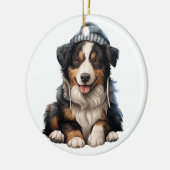 Gepersonaliseerde Collie Dog Keramisch Ornament (Links)