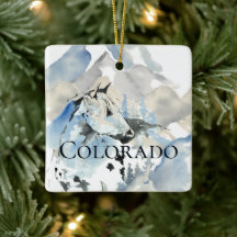 Gepersonaliseerde Colorado Horse in Mountains Kers