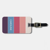Gepersonaliseerde ColorBlock Stripes Lines Art Pat Bagagelabel (Voorkant horizontaal)