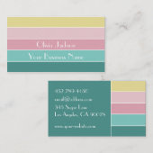 Gepersonaliseerde Colorblock Visitekaartje (Voorkant / Achterkant)