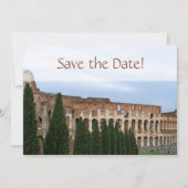 Gepersonaliseerde Colosseum Rome Italië Opslaan Da Save The Date (Voorkant)