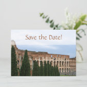 Gepersonaliseerde Colosseum Rome Italië Opslaan Da Save The Date (Staand voorkant)