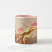 Gepersonaliseerde Combo-Mok: Paarse, & Gouden Acce Mok (Midden)